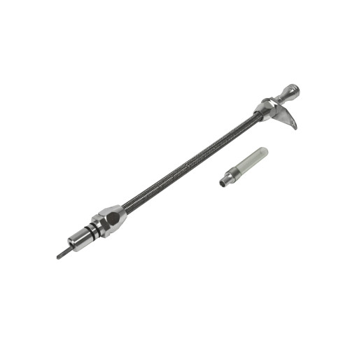 PartzBiz CM: 22165-B&M Automatic Transmission Dipstick & Tube - Billet Aluminum/Stainless Steel Braided PartzBiz CM: 22165-B&M Automatic Transmission Dipstick & Tube - Billet Aluminum/Stainless Steel Braided