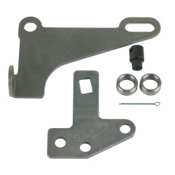 PartzBiz CM 75498 - B&M Cable Bracket & Shift Lever Kit - GM 4L60E through 4L85E - Front Cable Exit