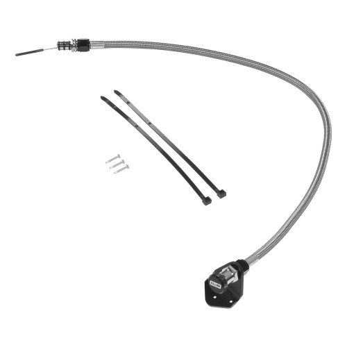PartzBiz CM: 22173-B&M Locking Dipstick & Tube - อะลูมิเนียมแท่งยาว/สายถักสแตนเลส PartzBiz CM: 22173-B&M Locking Dipstick & Tube - อะลูมิเนียมแท่งยาว/สายถักสแตนเลส