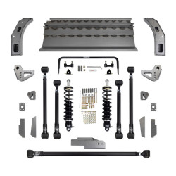 PartzBiz CM 041756DS - ชุดกันสะเทือนหลัง Detroit Speed ​​QUADRALink - โช๊คแบบปรับไม่ได้โดยไม่ต้องใช้ขายึดเพลา