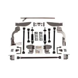 PartzBiz CM 041712-RDS - ชุดกันสะเทือนหลัง Detroit Speed ​​QuadraLink ที่ไม่มีขายึดเพลา - โช้คระยะไกลแบบปรับได้คู่