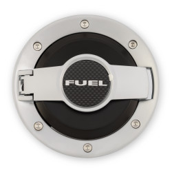 PartzBiz CM MO-210001-S - Drake Muscle Cars Aluminum with Black Center Fuel Door PartzBiz CM MO-210001-S - Drake Muscle Cars Aluminum with Black Center Fuel Door