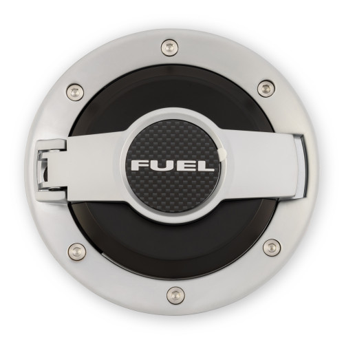 PartzBiz CM: MO-210001-S-Drake Muscle Cars Aluminum with Black Center Fuel Door PartzBiz CM: MO-210001-S-Drake Muscle Cars Aluminum with Black Center Fuel Door