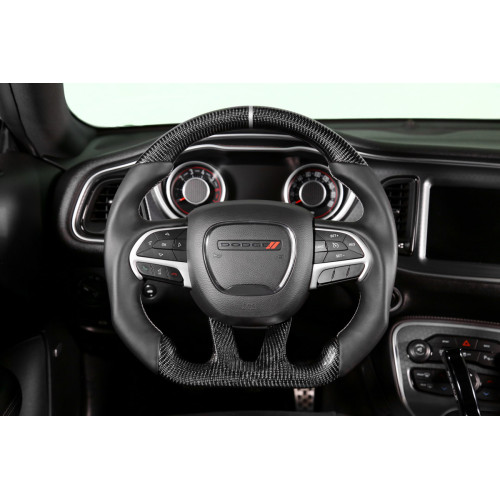 PartzBiz CM: CH950-17-Drake Muscle Cars Steering Wheel - Carbon Fiber with Leather Grips PartzBiz CM: CH950-17-Drake Muscle Cars Steering Wheel - Carbon Fiber with Leather Grips