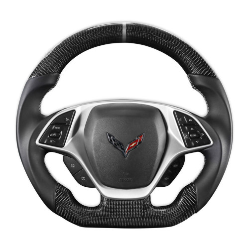 PartzBiz CM: CV950-21-Drake Muscle Cars Steering Wheel - Carbon Fiber with Leather Grips PartzBiz CM: CV950-21-Drake Muscle Cars Steering Wheel - Carbon Fiber with Leather Grips