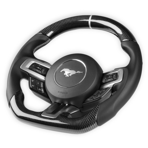 PartzBiz CM: MU950-05-Drake Muscle Cars Steering Wheel - Carbon Fiber with Leather Grips PartzBiz CM: MU950-05-Drake Muscle Cars Steering Wheel - Carbon Fiber with Leather Grips