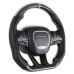 PartzBiz CM: CH950-19-Drake Muscle Cars Steering Wheel - Carbon Fiber with Leather Grips - Heated