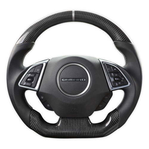 PartzBiz CM: CA950-15-Drake Muscle Cars Steering Wheel - Carbon Fiber with Leather Grips - Heated PartzBiz CM: CA950-15-Drake Muscle Cars Steering Wheel - Carbon Fiber with Leather Grips - Heated