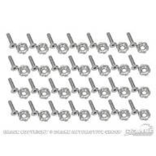 PartzBiz CM: 378178-M6-SSB-Drake Muscle Cars Underhood Stainless Steel Dress-Up Hardware Kit