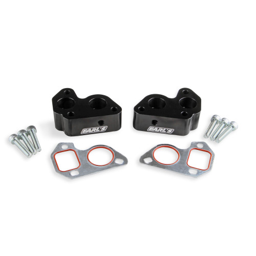 PartzBiz CM: LS0022ERL-Earl's Remote Mount Electric Water Pump Block Adapters PartzBiz CM: LS0022ERL-Earl's Remote Mount Electric Water Pump Block Adapters