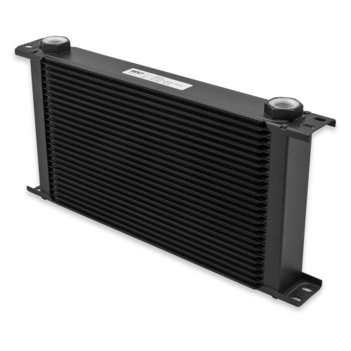 PartzBiz CM: 816ERL-Earl's UltraPro Oil Cooler - สีดำ - 16 แถว - ตัวทำความเย็นกว้างพิเศษ - 10 O-Ring Boss ตัวเมีย