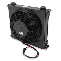 PartzBiz CM FP434ERL - Earl's UltraPro Oil Cooler พร้อมชุดพัดลม - สีดำ - 34 แถว - Wide Cooler - 10 O-Ring Boss Female Ports PartzBiz CM FP434ERL - Earl's UltraPro Oil Cooler พร้อมชุดพัดลม - สีดำ - 34 แถว - Wide Cooler - 10 O-Ring Boss Female Ports