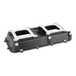 PartzBiz CM 300-207BK-2 - Holley Hi-Ram Intake Plenum Top เท่านั้น - 2 x 4150 - สีดำเรียบ PartzBiz CM 300-207BK-2 - Holley Hi-Ram Intake Plenum Top เท่านั้น - 2 x 4150 - สีดำเรียบ