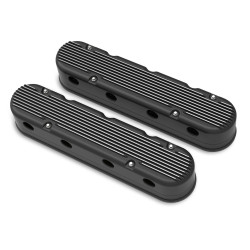 PartzBiz CM 241-182 - Holley 2-Piece Finned Valve Cover - Gen III/IV LS - Satin Black Machined PartzBiz CM 241-182 - Holley 2-Piece Finned Valve Cover - Gen III/IV LS - Satin Black Machined