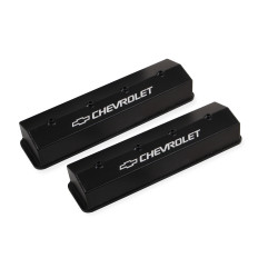 PartzBiz CM 241-286 - Holley GM Licensed Valve Cover - Track Series - SBC - Fabricated Aluminum - Center Bolt - Black PartzBiz CM 241-286 - Holley GM Licensed Valve Cover - Track Series - SBC - Fabricated Aluminum - Center Bolt - Black