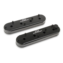 PartzBiz CM 241-294 - Holley GM Track Series Valve Covers - Small Block Chevrolet Gen III/IV - LS - Satin Black PartzBiz CM 241-294 - Holley GM Track Series Valve Covers - Small Block Chevrolet Gen III/IV - LS - Satin Black
