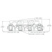 PartzBiz CM: 300-120-Holley LS Carbureted Manifold - 2x4 Dual Plane GM LS1/LS2/LS6