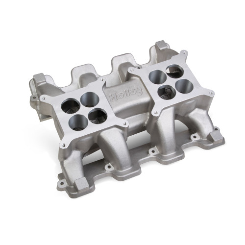 PartzBiz CM: 300-133-Holley LS Carbureted Manifold 2x4 Dual Plane LS3/L92