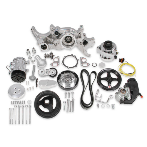 PartzBiz CM: 20-185P-Holley Polished Mid-Mount Complete Accessory System PartzBiz CM: 20-185P-Holley Polished Mid-Mount Complete Accessory System
