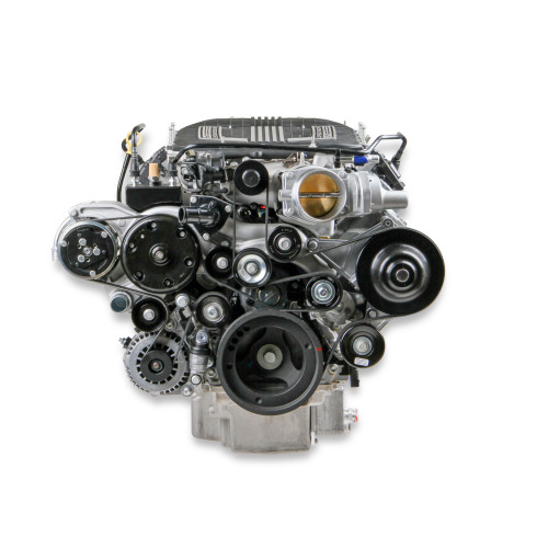 PartzBiz CM: 20-220BK-Holley Premium Mid-Mount Complete Accessory System for GM Gen V LT4 Wet Sump Engines- Black Finish