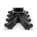 PartzBiz CM: 300-295BK-Single Plane 4500 Carbureted Split-Design Race Intake Manifold - GM LS1/LS2/LS6