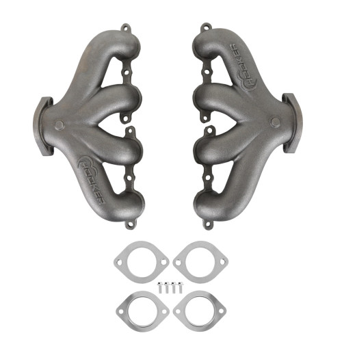PartzBiz CM: 8504HKR-Hooker BlackHeart LS Swap Exhaust Manifolds - Center Dump - Natural Cast PartzBiz CM: 8504HKR-Hooker BlackHeart LS Swap Exhaust Manifolds - Center Dump - Natural Cast