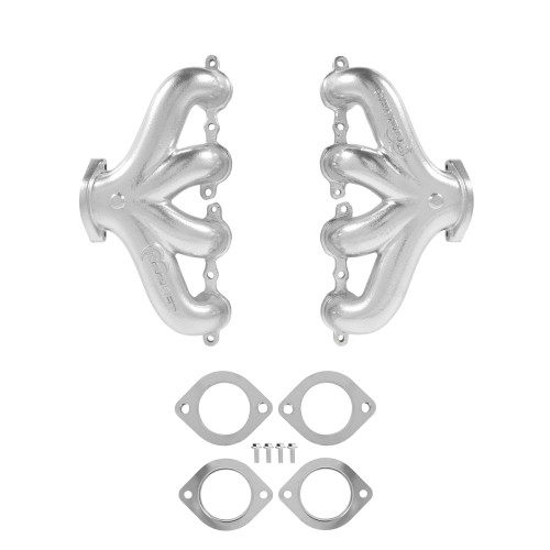 PartzBiz CM: 8504-1HKR-Hooker BlackHeart LS Swap Exhaust Manifolds - Center Dump - Silver Ceramic PartzBiz CM: 8504-1HKR-Hooker BlackHeart LS Swap Exhaust Manifolds - Center Dump - Silver Ceramic
