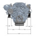 PartzBiz CM: BHS5192-Hooker BlackHeart LT Swap Exhaust Manifolds - Rear Dump - Natural Cast