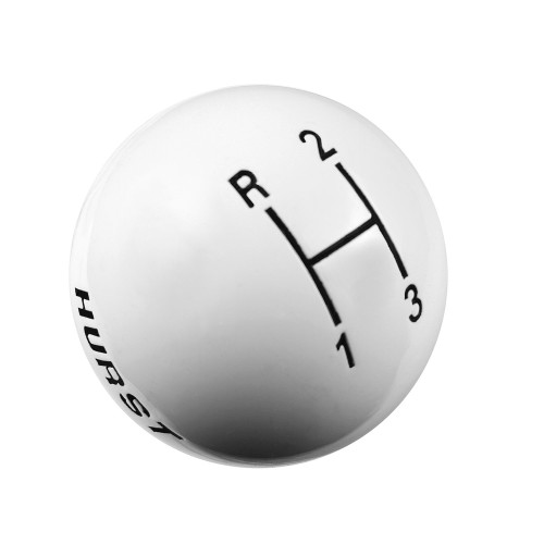 PartzBiz CM: 1637624-Hurst Shift Knob - 3-Speed - White PartzBiz CM: 1637624-Hurst Shift Knob - 3-Speed - White