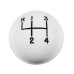 PartzBiz CM: 1630002-Hurst Shift Knob - 4-Speed Pattern - White