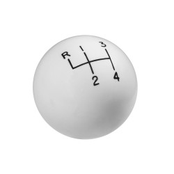 PartzBiz CM 1630002 - Hurst Shift Knob - 4-Speed Pattern - White
