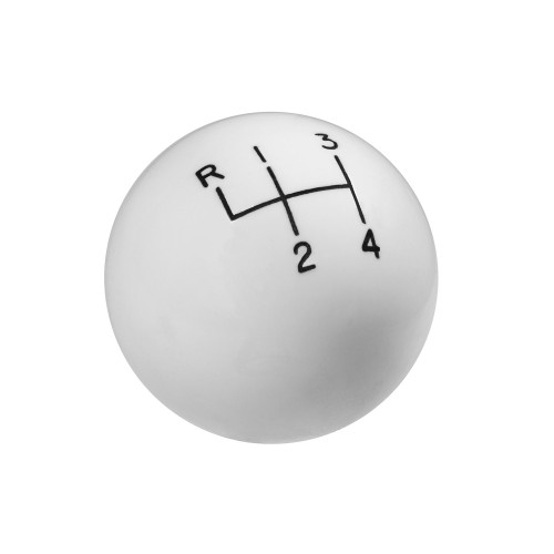 PartzBiz CM: 1630002-Hurst Shift Knob - 4-Speed Pattern - White