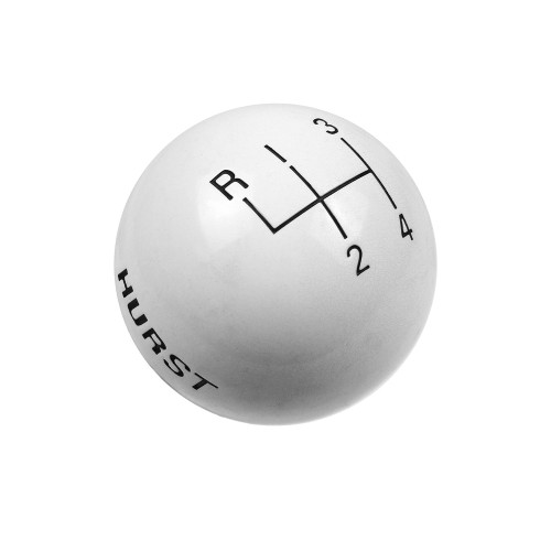 PartzBiz CM: 1637626-Hurst Shift Knob - 4-Speed Pattern - White PartzBiz CM: 1637626-Hurst Shift Knob - 4-Speed Pattern - White
