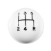 PartzBiz CM: 1630008-Hurst Shift Knob - 5-Speed Pattern - White