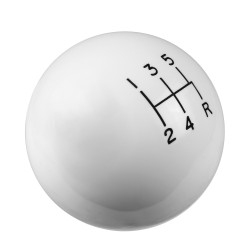 PartzBiz CM 1630014 - Hurst Shift Knob - 5-Speed Pattern - White