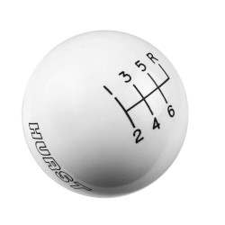 PartzBiz CM 1630056 - Hurst Shift Knob - 6-Speed - White