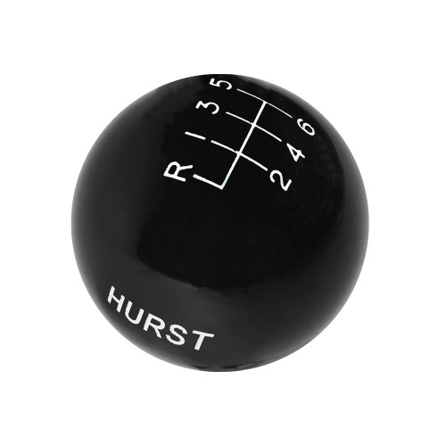 PartzBiz CM: 1631225-Hurst Shift Knob - 6-Speed - Black - Ford