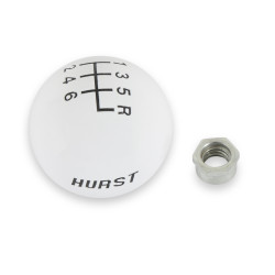 PartzBiz CM 1630040 - Hurst Shift Knob - 6 Speed - White