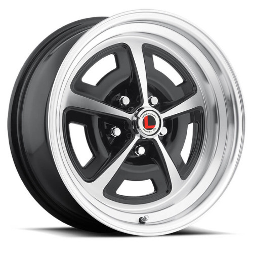 PartzBiz CM: LW50-60854A-Legendary Wheels Magnum 500 - 16x8 in. - 5 x 4.5 - 4.50 BS, Gloss Black/Machined