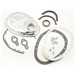 PartzBiz CM 1099 - Mr. Gasket 2 Piece Quick Change Timing Cover - Chrome PartzBiz CM 1099 - Mr. Gasket 2 Piece Quick Change Timing Cover - Chrome