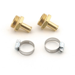 PartzBiz CM 1543 - Mr. Gasket Carburetor Inlet Fittings - 7/8-20 Male To 3/8 Inch Hose Barb - Brass