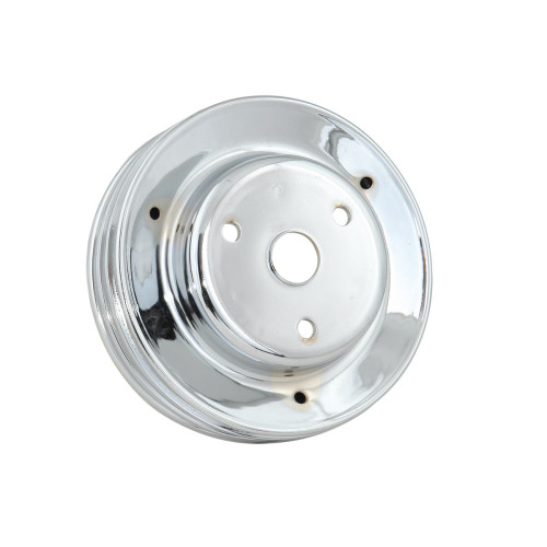 PartzBiz CM: 4978-Mr. Gasket Crankshaft Pulley - Chrome - Triple Groove