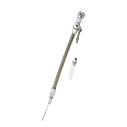 PartzBiz CM 9707G - Mr. Gasket Engine Oil Dipstick & Tube - Braided Stainless Steel PartzBiz CM 9707G - Mr. Gasket Engine Oil Dipstick & Tube - Braided Stainless Steel