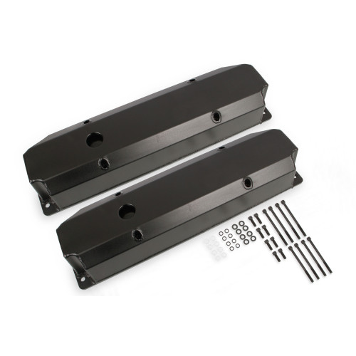 PartzBiz CM: 6865BG-Mr. Gasket ฝาครอบวาล์วอะลูมิเนียมประดิษฐ์ - สีดำ