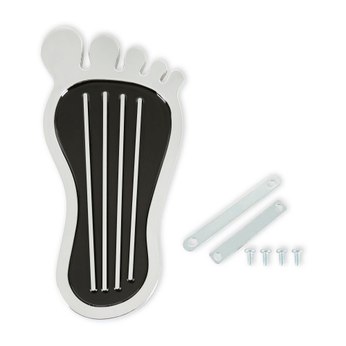 PartzBiz CM: 9645-Mr. Gasket Foot Print แป้นเหยียบแก๊ส - อลูมิเนียม - โครเมียม & ทาสีดำ PartzBiz CM: 9645-Mr. Gasket Foot Print แป้นเหยียบแก๊ส - อลูมิเนียม - โครเมียม & ทาสีดำ