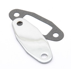 PartzBiz CM 1517 - Mr. Gasket Fuel Pump Block Off Plate - Chrome