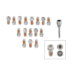 PartzBiz CM 2231G - Mr. Gasket Headlock Locking Header Bolts - 3/8-16 x 3/4 Inch - Set of 16