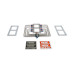 PartzBiz CM: 13350-CNOS-
NOS Blower Injector Plate, Polished Finish, Red & Blue Plumbing

