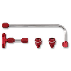 PartzBiz CM 34-600RQFT - Dual Feed Fuel Line #6AN (Red)