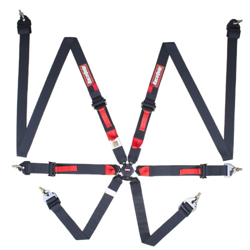 PartzBiz CM: 856006RQP-ชุดสายรัด Camlock 6 จุด RaceQuip FIA